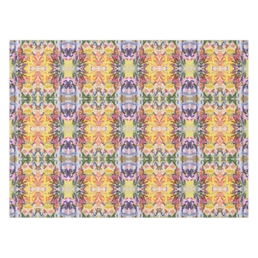 Kleurrijke retro psychedelische caleidoscoop Abstr Tafelkleed (Voorkant (Horizontaal))