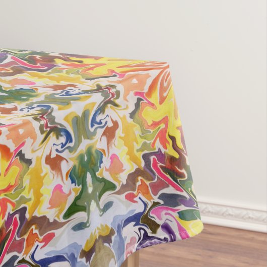 Kleurrijke retro psychedelische caleidoscoop Abstr Tafelkleed (Voorbeeld)