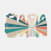 Kleurrijke Retro Rainbow Sunburst Weddenschap Bedankdoosjes (Uitgevouwen)