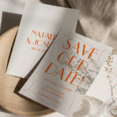 Kleurrijke Retro Schattigee Heldere  Unieke Huweli Save The Date