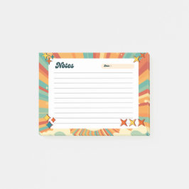Kleurrijke retro speelse post-it notities post-it® notes