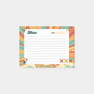 Kleurrijke retro speelse post-it notities post-it® notes