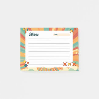 Kleurrijke retro speelse post-it notities post-it® notes