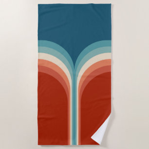 Kleurrijke Retro stijl dubbele boog decoratie Strandlaken
