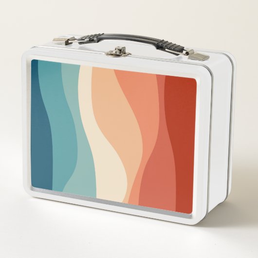 Kleurrijke retro-stijl golft decoratie (Voorkant)