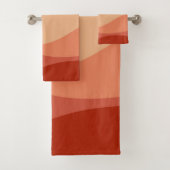 Kleurrijke retro-stijl golft decoratie bad handdoek (Insitu)