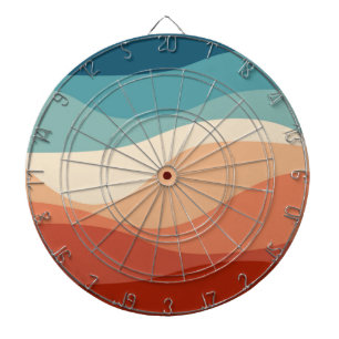 Kleurrijke retro-stijl golft decoratie dartbord