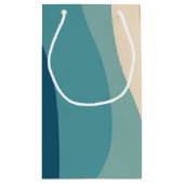 Kleurrijke retro-stijl golft decoratie klein cadeauzakje (Achterkant)