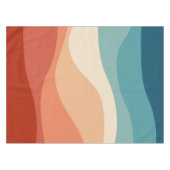 Kleurrijke retro-stijl golft decoratie tafelkleed (Voorkant (Horizontaal))