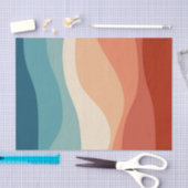 Kleurrijke retro-stijl golft decoratie tissuepapier (Craft)