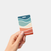 Kleurrijke retro stijl golven badge (Handheld)