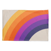 Kleurrijke retro stijl regenboog kunst kussensloop (Achterkant)