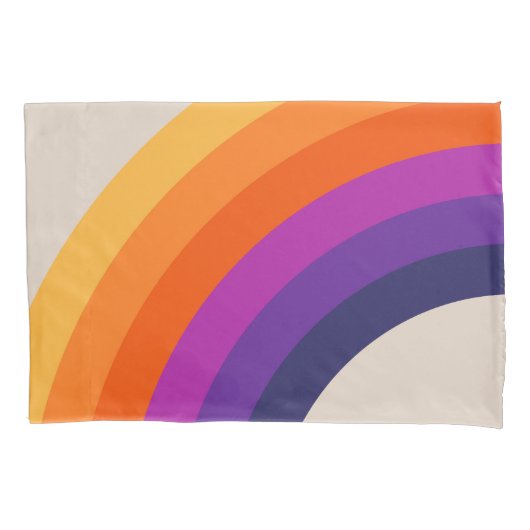 Kleurrijke retro stijl regenboog kunst kussensloop (Voorkant)