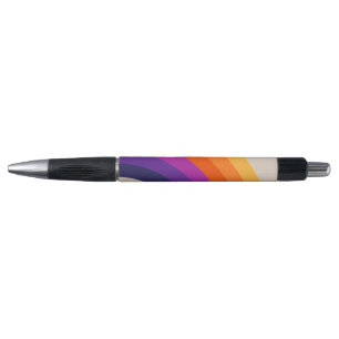 Kleurrijke retro stijl regenboog kunst pen