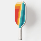 Kleurrijke Retro Stripe - 70, 80 Pickleball Paddle (Links)