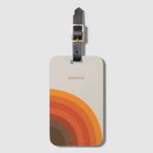 Kleurrijke Retro Stripes 70s 80s Golden Brown Sina