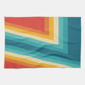 Kleurrijke Retro Stripes -   70s 80s ontwerp Theedoek (Horizontaal)