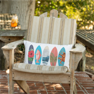 Kleurrijke Retro Surfboards Buitenkussen