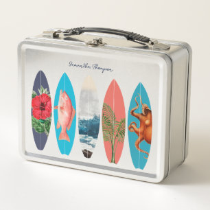 Kleurrijke Retro Surfboards Patroon Aangepaste naa