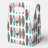 Kleurrijke Retro Surfboards Patroon Bedankdoosjes (Geopend)