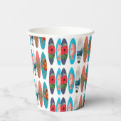 Kleurrijke Retro Surfboards Patroon Papieren Bekers (Rechts)