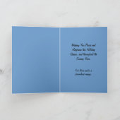 Kleurrijke Retro Tree Gepersonaliseerde Kerst Kaar Feestdagen Kaart (Binnen)