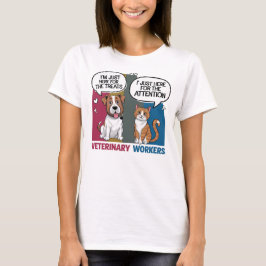 Kleurrijke Retro Veterinair cadeau T-Shirt