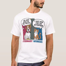 Kleurrijke Retro Veterinair cadeau T-Shirt