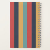 Kleurrijke Retro &  Vibe Horizontale Strepen Notitieboek (Achterkant)