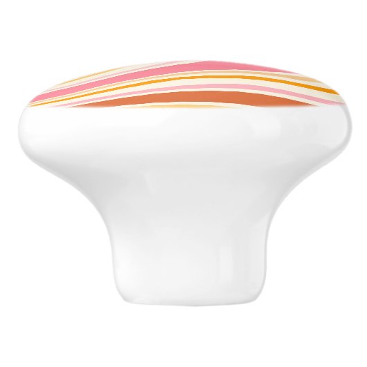 Kleurrijke retro vibes keramische knop (Zijkant)