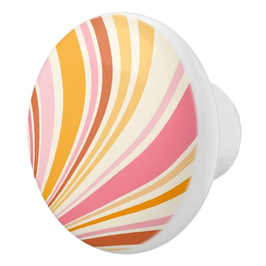 Kleurrijke retro vibes keramische knop (Rechts)