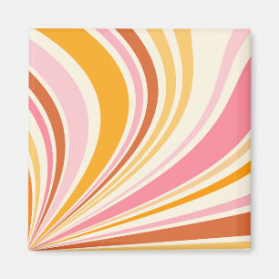 Kleurrijke retro vibes magneet