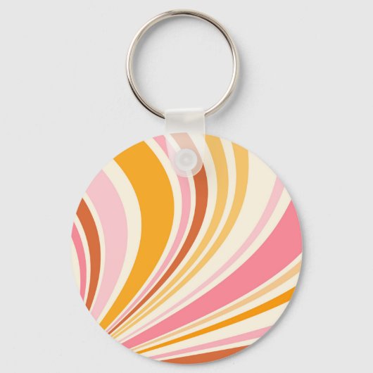 Kleurrijke retro vibes sleutelhanger (Voorkant)