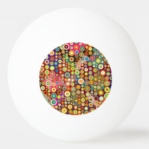 Kleurrijke Retro Vlekken + uw idee Pingpongballen