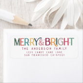 Kleurrijke retro vrolijke en heldere Schattigee st Etiket (Insitu)