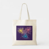 Kleurrijke Retro Vuurwerk Ontploffing Tote Bag (Achterkant)