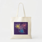 Kleurrijke Retro Vuurwerk Ontploffing Tote Bag (Voorkant)
