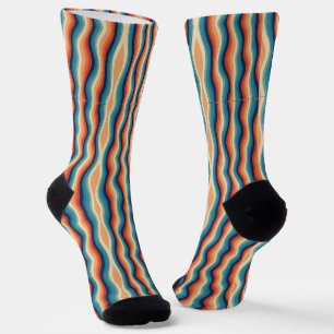 Kleurrijke Retro Waves Sokken