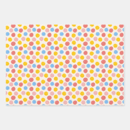 Kleurrijke retroesthetische glimlach inpakpapier vel