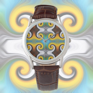Kleurrijke, retroflecterende veren horloge