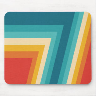 Kleurrijke Retrostrip - 70, 80-inch design Muismat