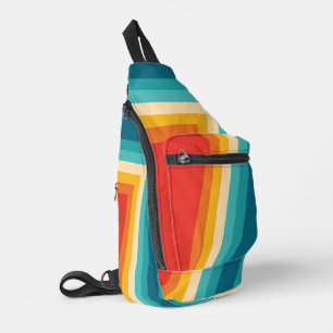 Kleurrijke Retrostrip - 70, 80-inch design Sling Bag