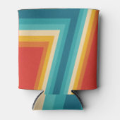 Kleurrijke Retrostrips - ontwerp van 70, 80 jaar Blikjeskoeler (Voorkant)