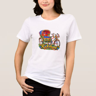 Kleurrijke Rickshaw Kunst — Bengaalse Cultuur T-Sh Tri-Blend Shirt