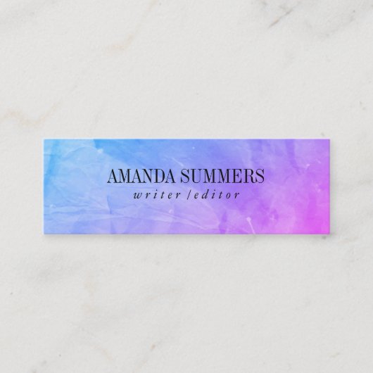 Kleurrijke rimpelstructuur mini visitekaartje (Voorkant)