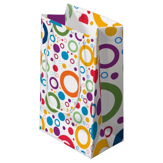 Kleurrijke Ringen  Klein Cadeauzakje (Voorkant Gekanteld)