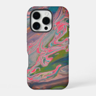 Kleurrijke rivier stroom verf kunst iPhone 16 pro hoesje