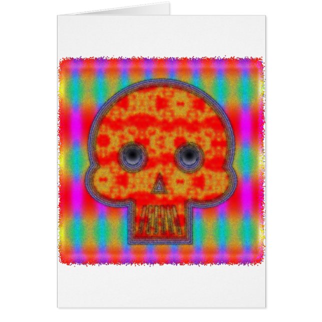 Kleurrijke robot schedel schilderen (Voorkant)