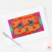 Kleurrijke robot schedel schilderen rechthoekige sticker (Envelop)