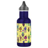 Kleurrijke robots tegen gele achtergrond waterfles  (Links)